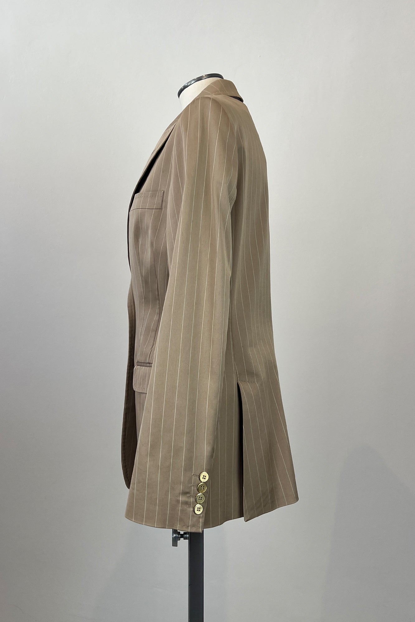 2000S DOLCE AND GABBANA PIN STRIPED TAILORED BLAZER