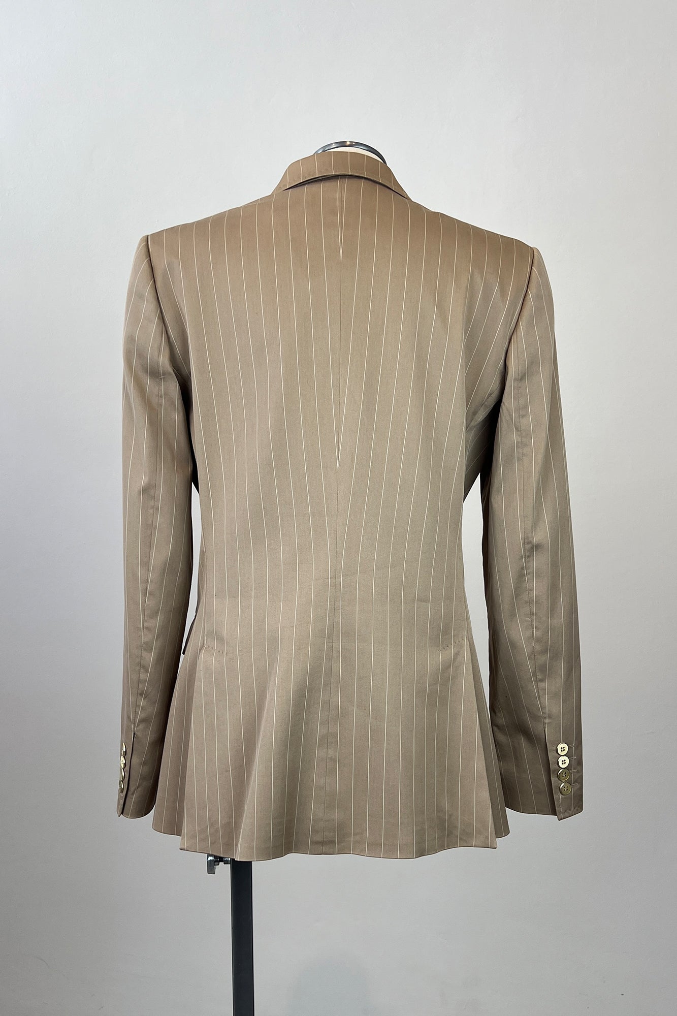 2000S DOLCE AND GABBANA PIN STRIPED TAILORED BLAZER