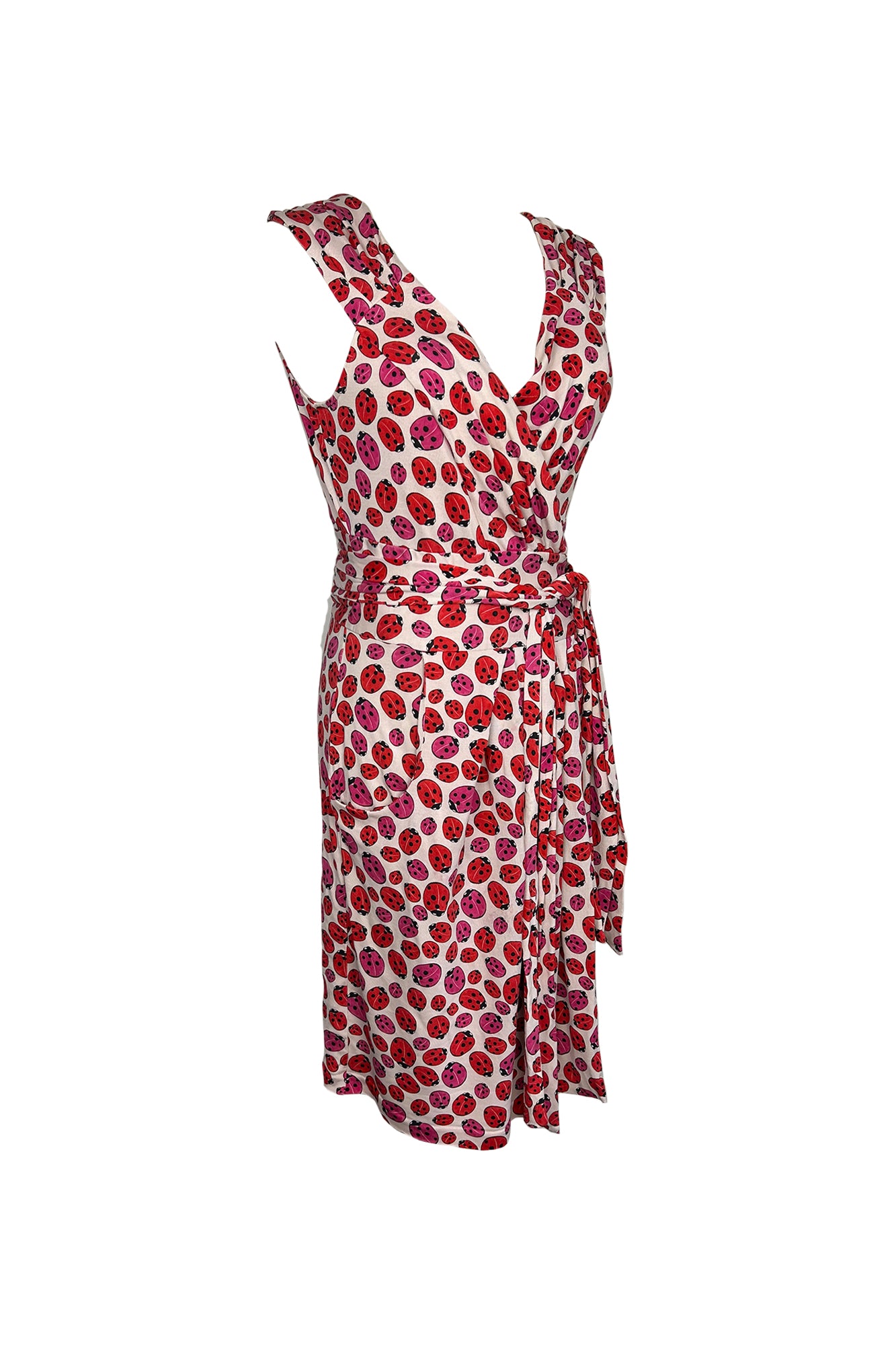 DIANE VON FURSTENBERG 2000S LADYBUG WRAP DRESS
