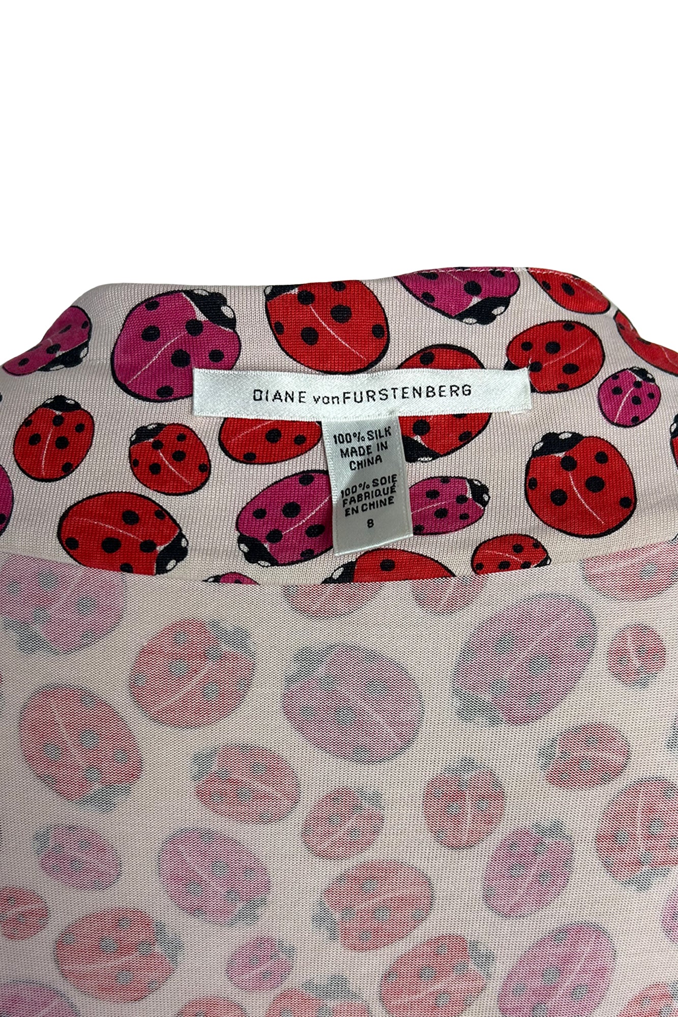 DIANE VON FURSTENBERG 2000S LADYBUG WRAP DRESS