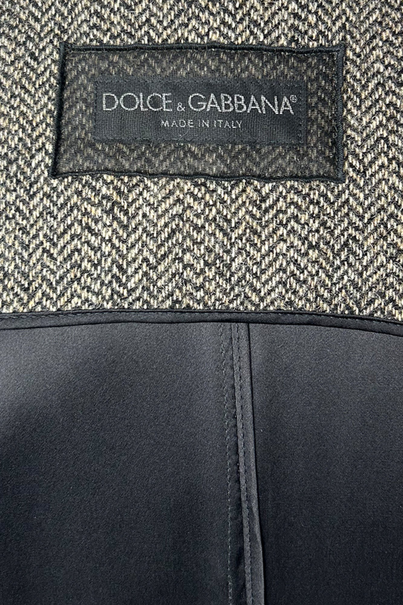 DOLCE & GABANNA 1990S HERRINGBONE TWEED BLAZER