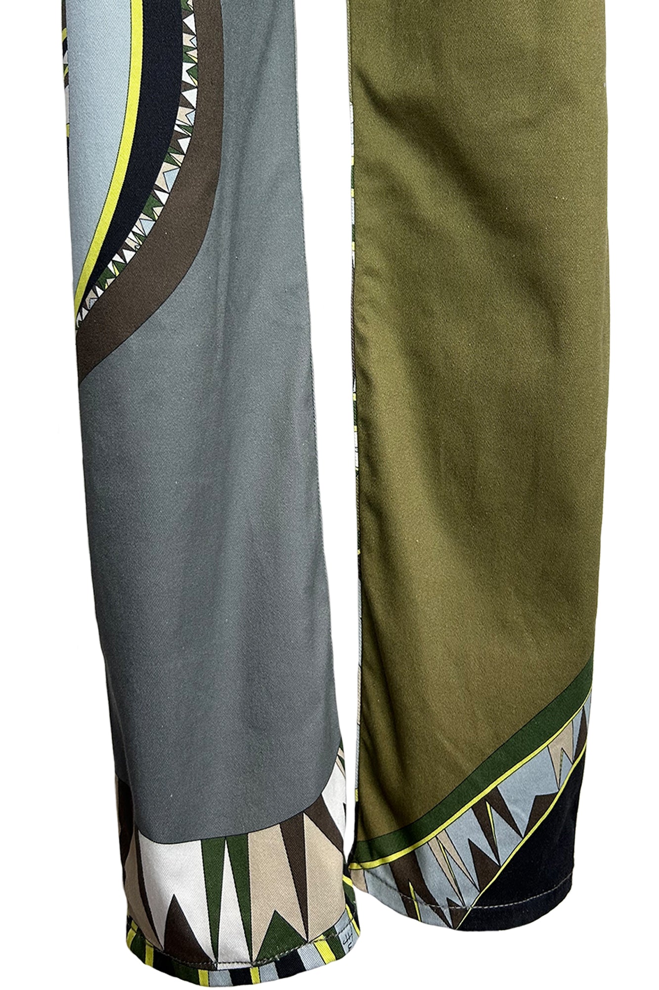 EMILIO PUCCI 1990S SLIM ABSTRACT PRINT TROUSERS