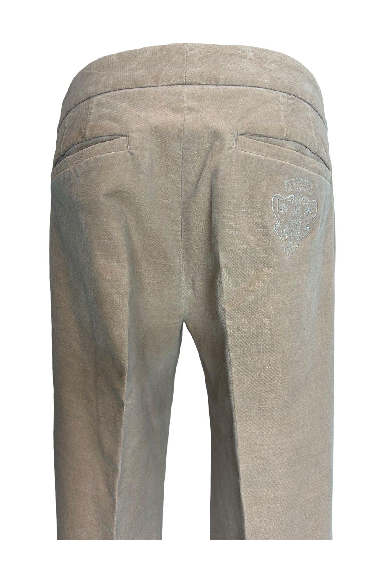 GUCCI 2006 VELVET PRESSED PLEAT TROUSERS
