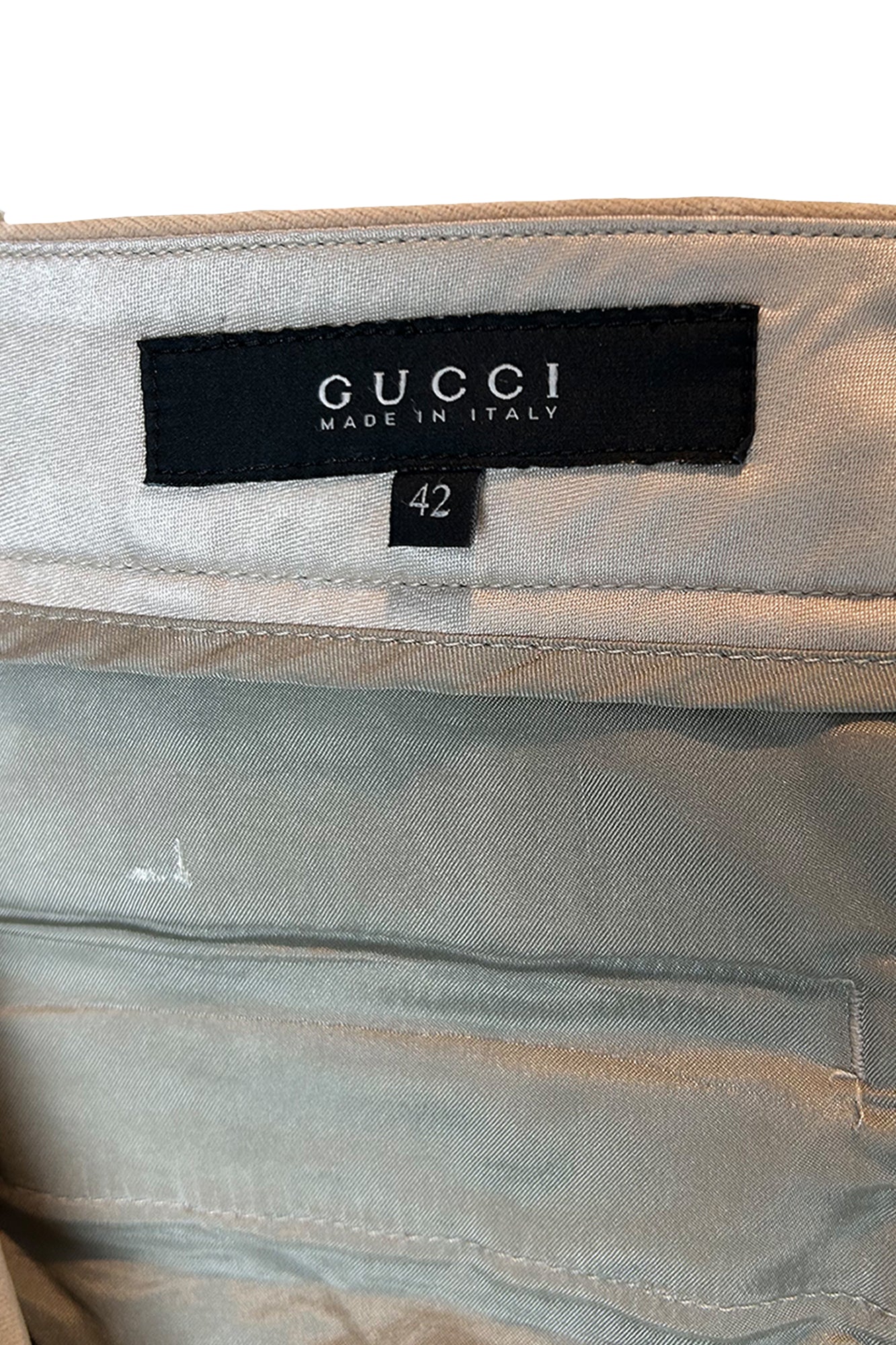 GUCCI 2006 VELVET PRESSED PLEAT TROUSERS