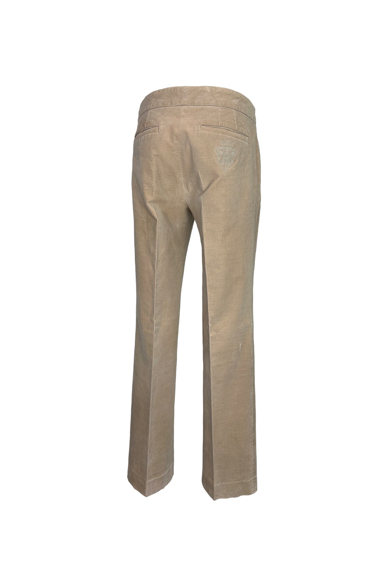 GUCCI 2006 VELVET PRESSED PLEAT TROUSERS