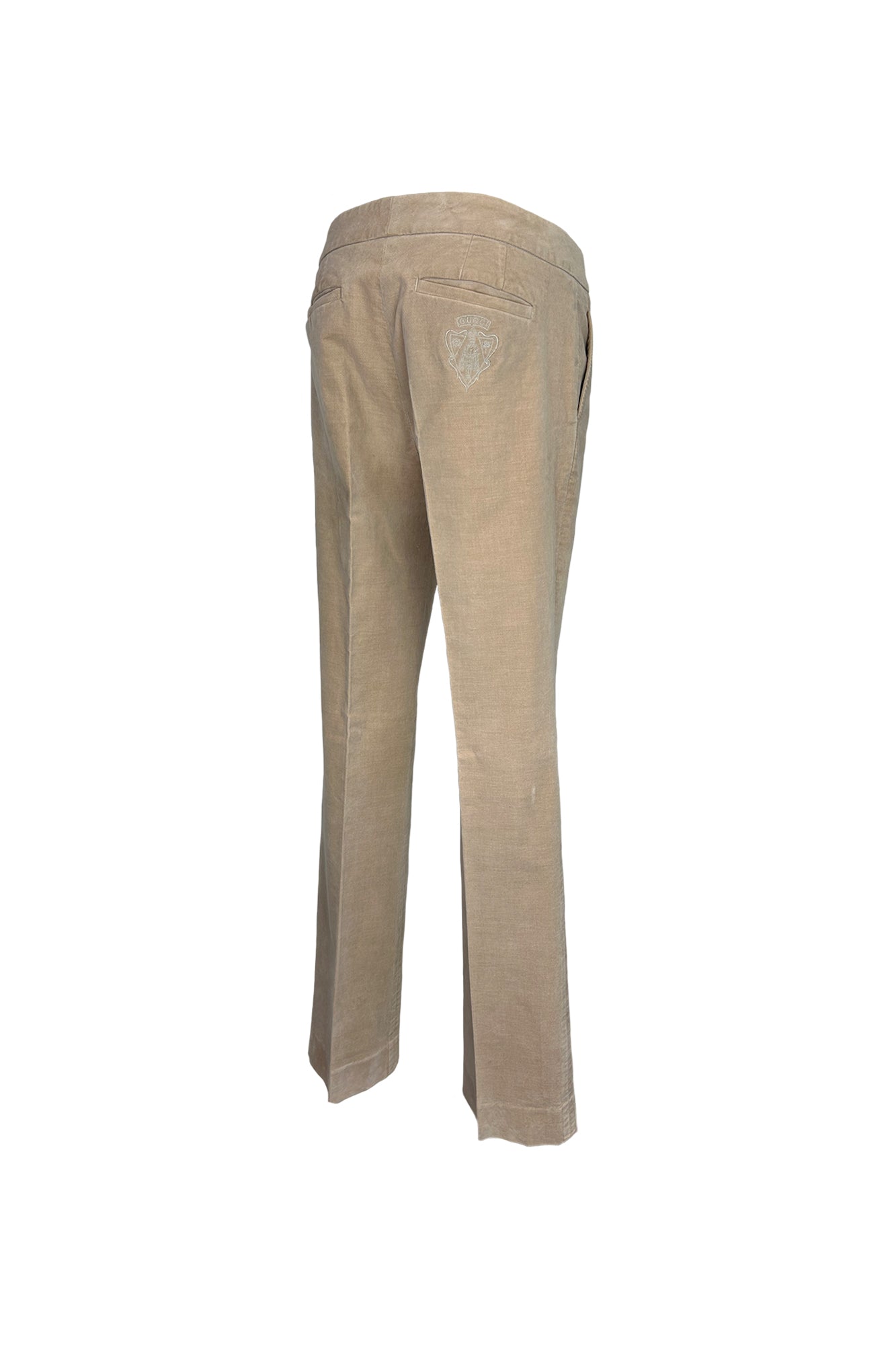 GUCCI 2006 VELVET PRESSED PLEAT TROUSERS