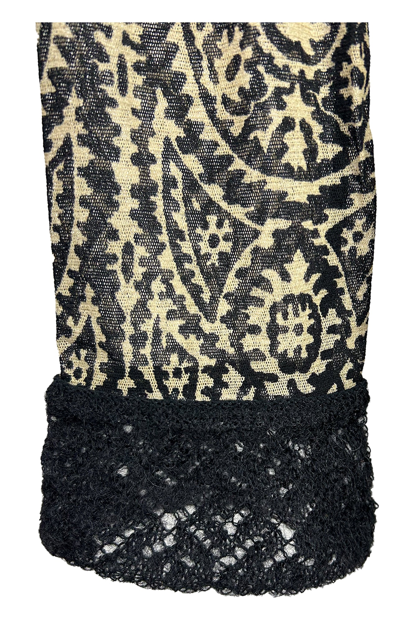 JEAN PAUL GAULTIER 1990S PAISLEY PRINT MESH TOP