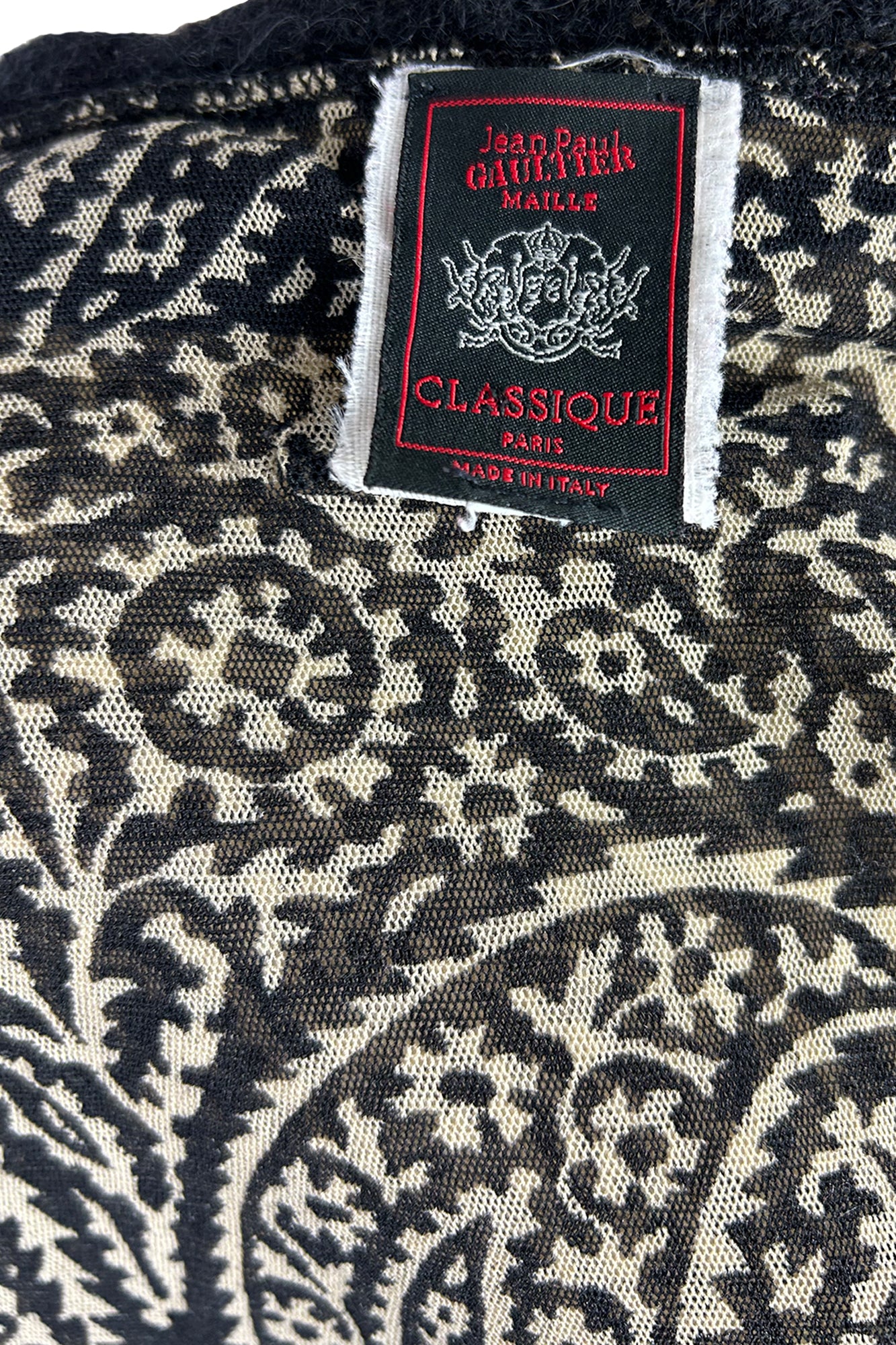 JEAN PAUL GAULTIER 1990S PAISLEY PRINT MESH TOP