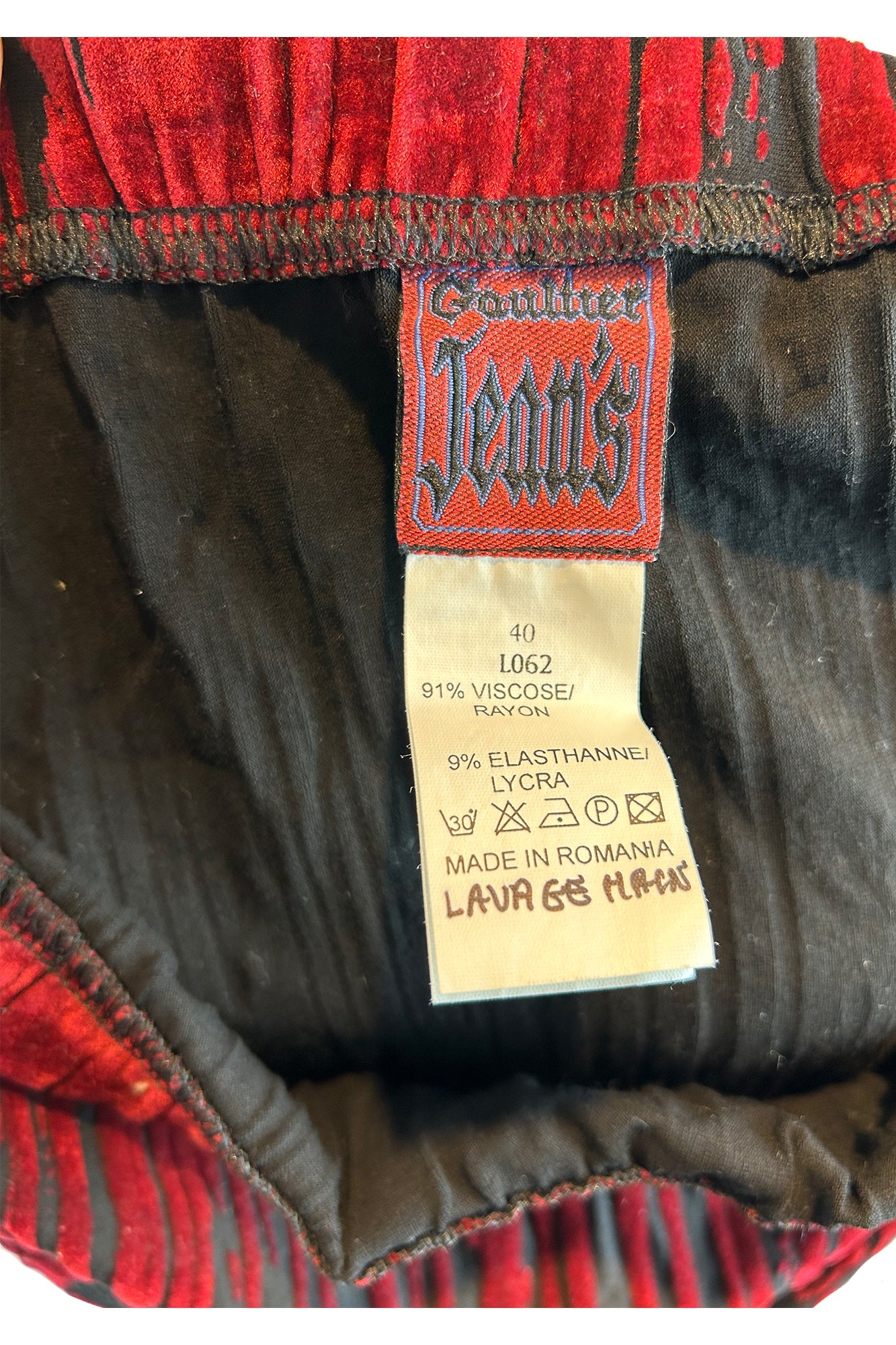JEAN PAUL GAULTIER JEAN'S F/W 1998 VELVET MAXI SKIRT