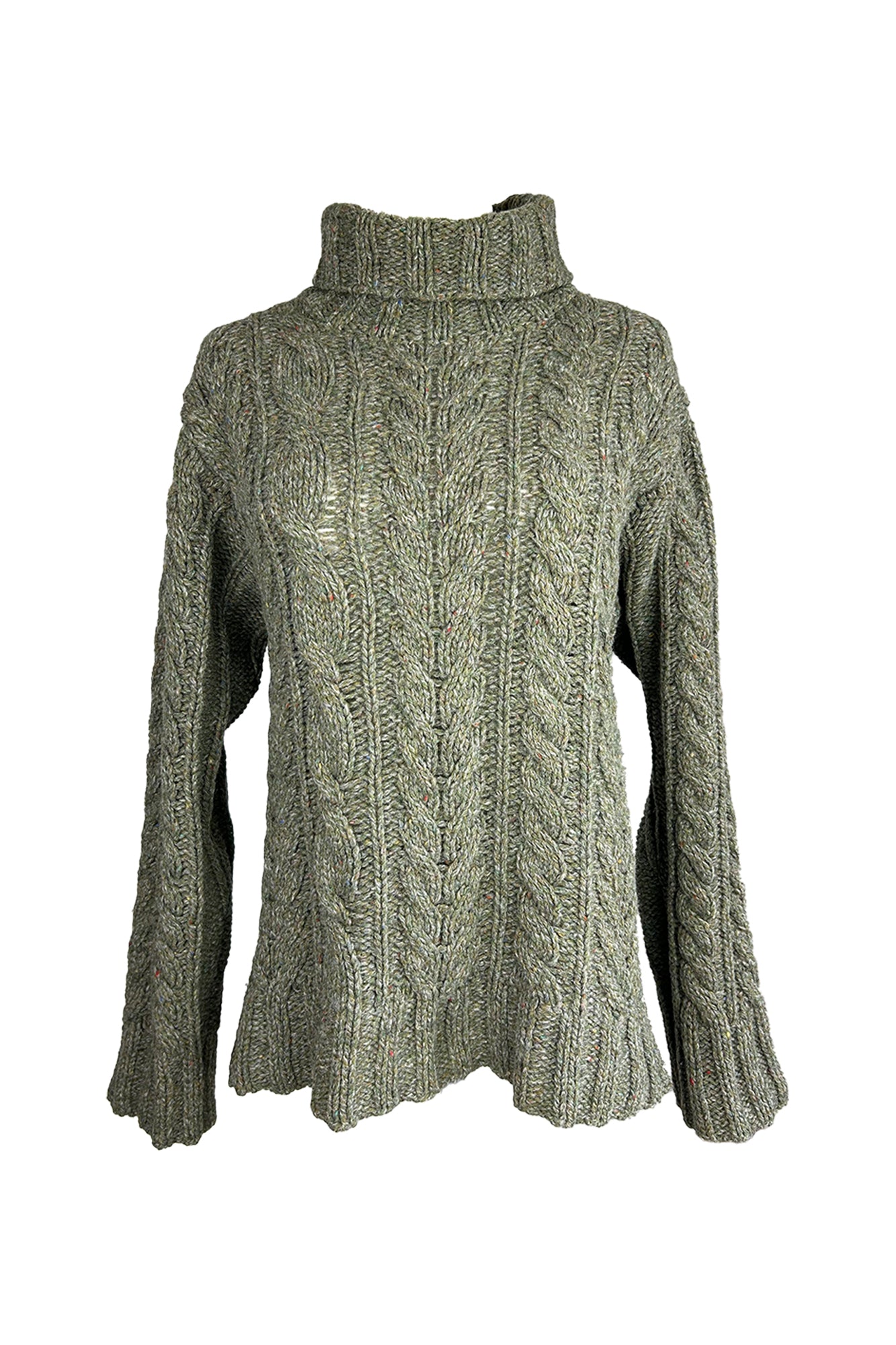 MIU MIU 1990S CABLE-KNIT TURTLEKNECK
