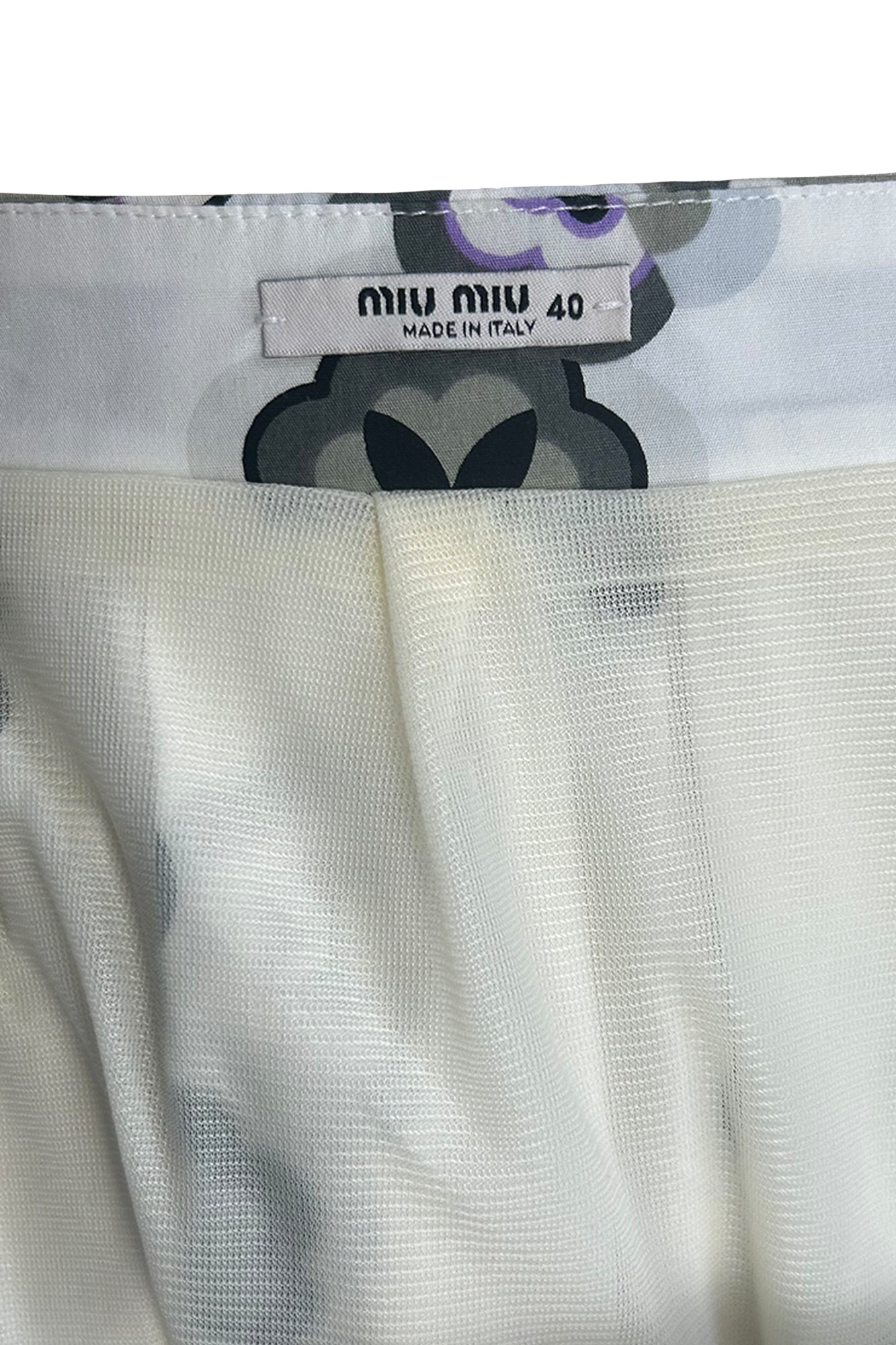 MIU MIU S/S 2006 ABSTRACT FLORAL SKIRT