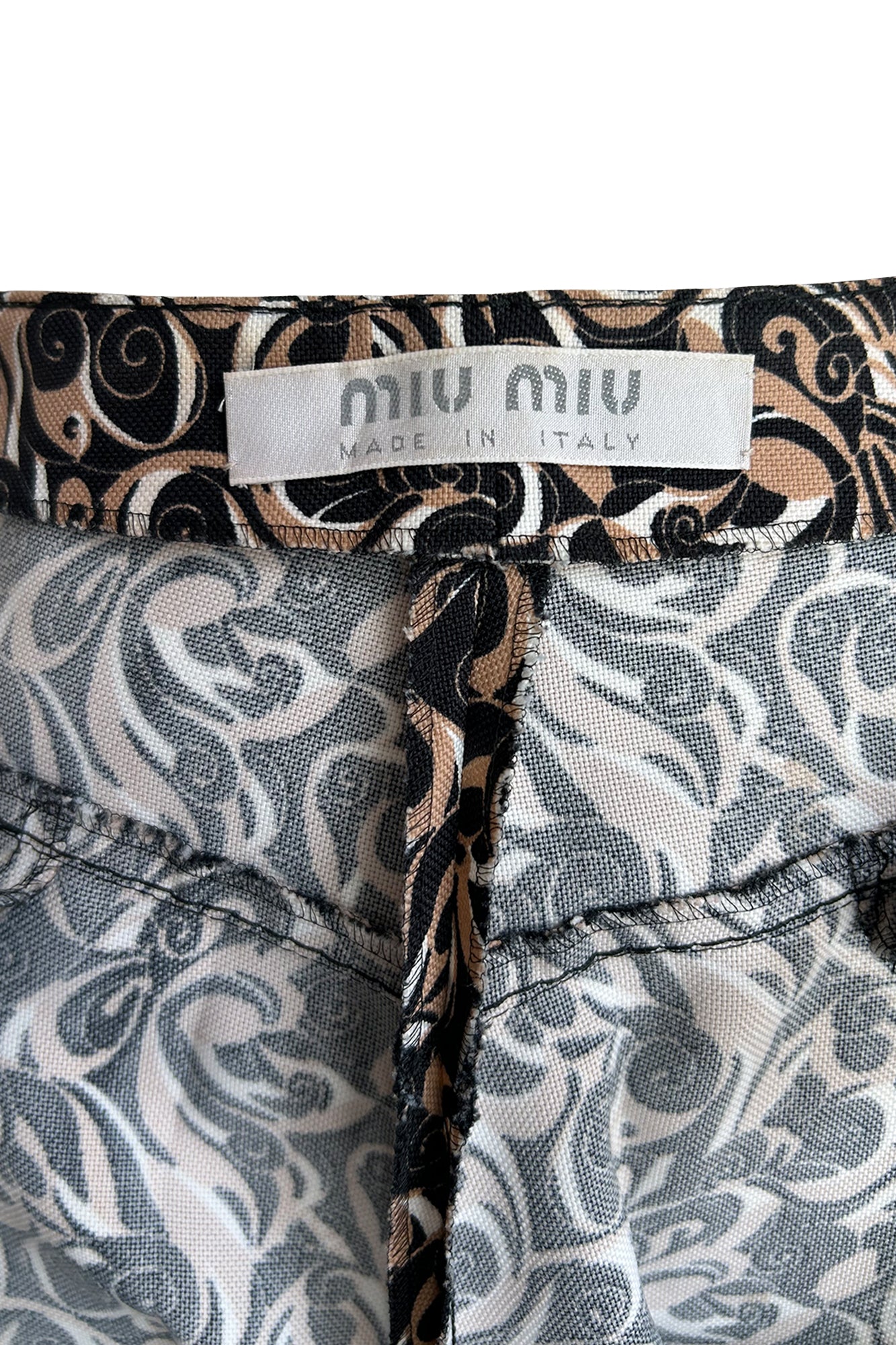 MIU MIU F/W 2000 ABSTRACT PRINT TROUSERS