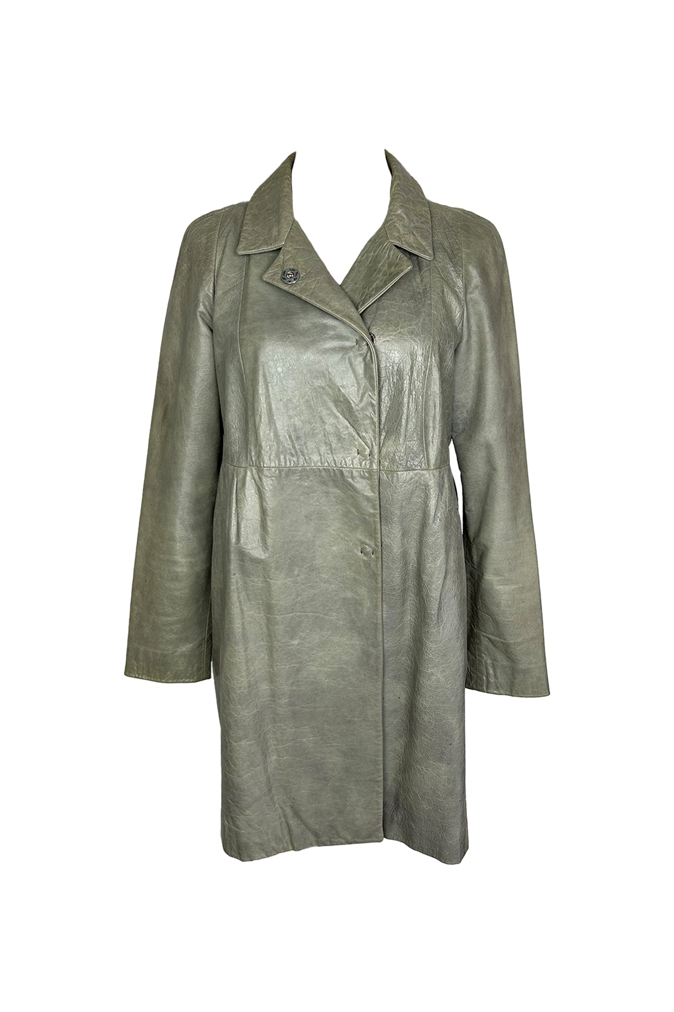 MIU MIU 2000S LEATHER COAT