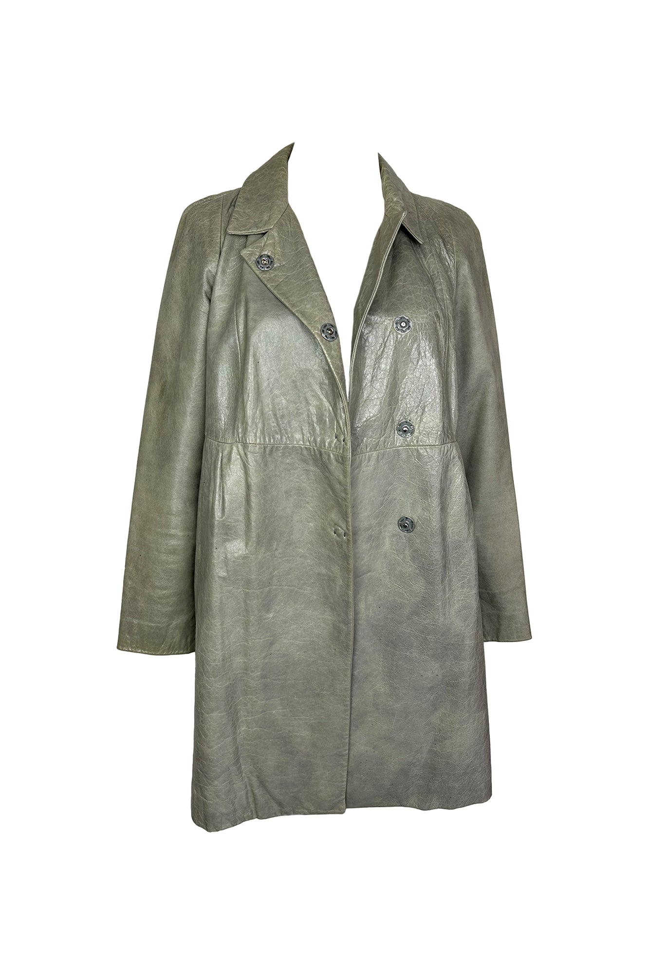 MIU MIU 2000S LEATHER COAT