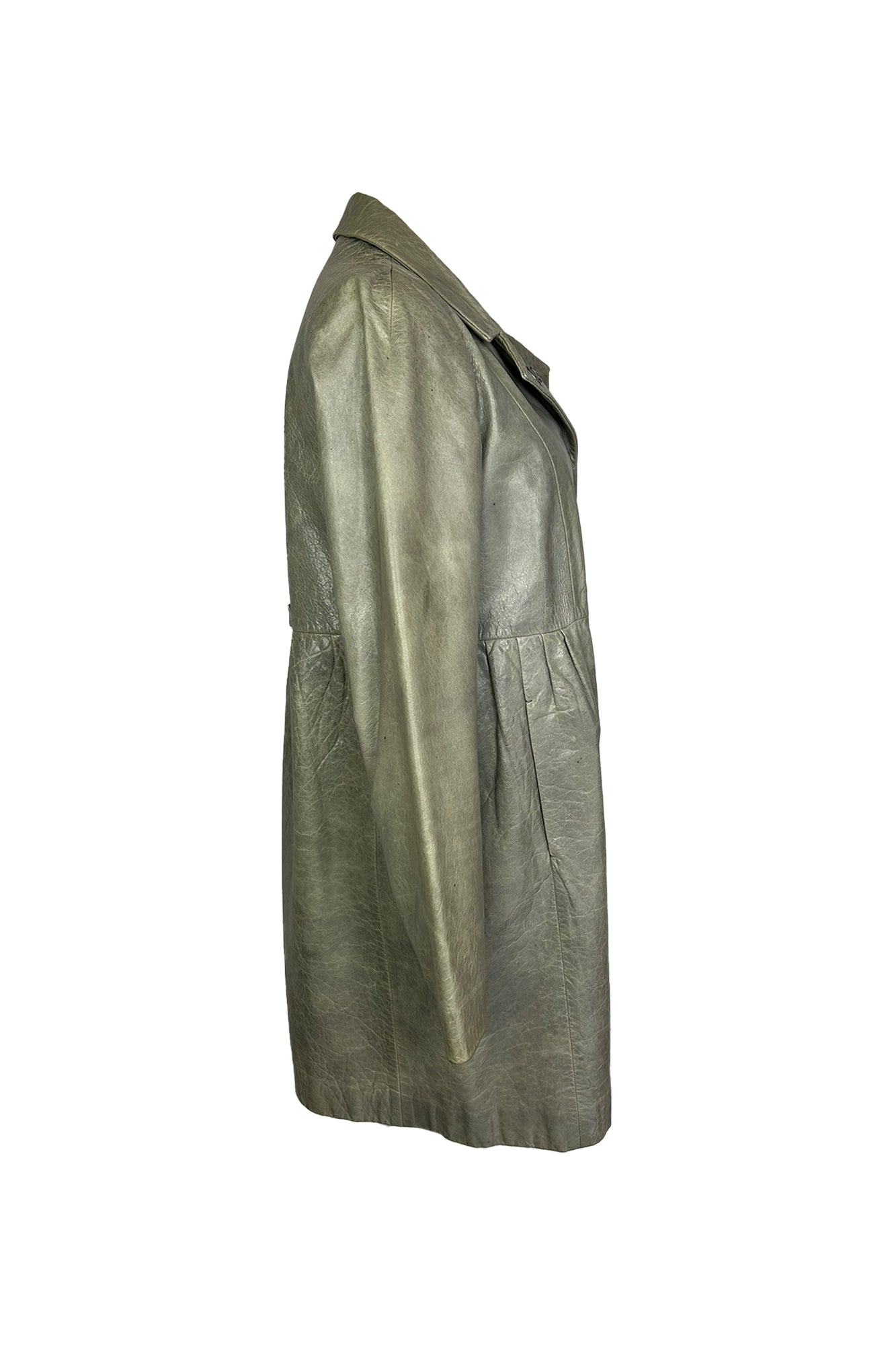 MIU MIU 2000S LEATHER COAT
