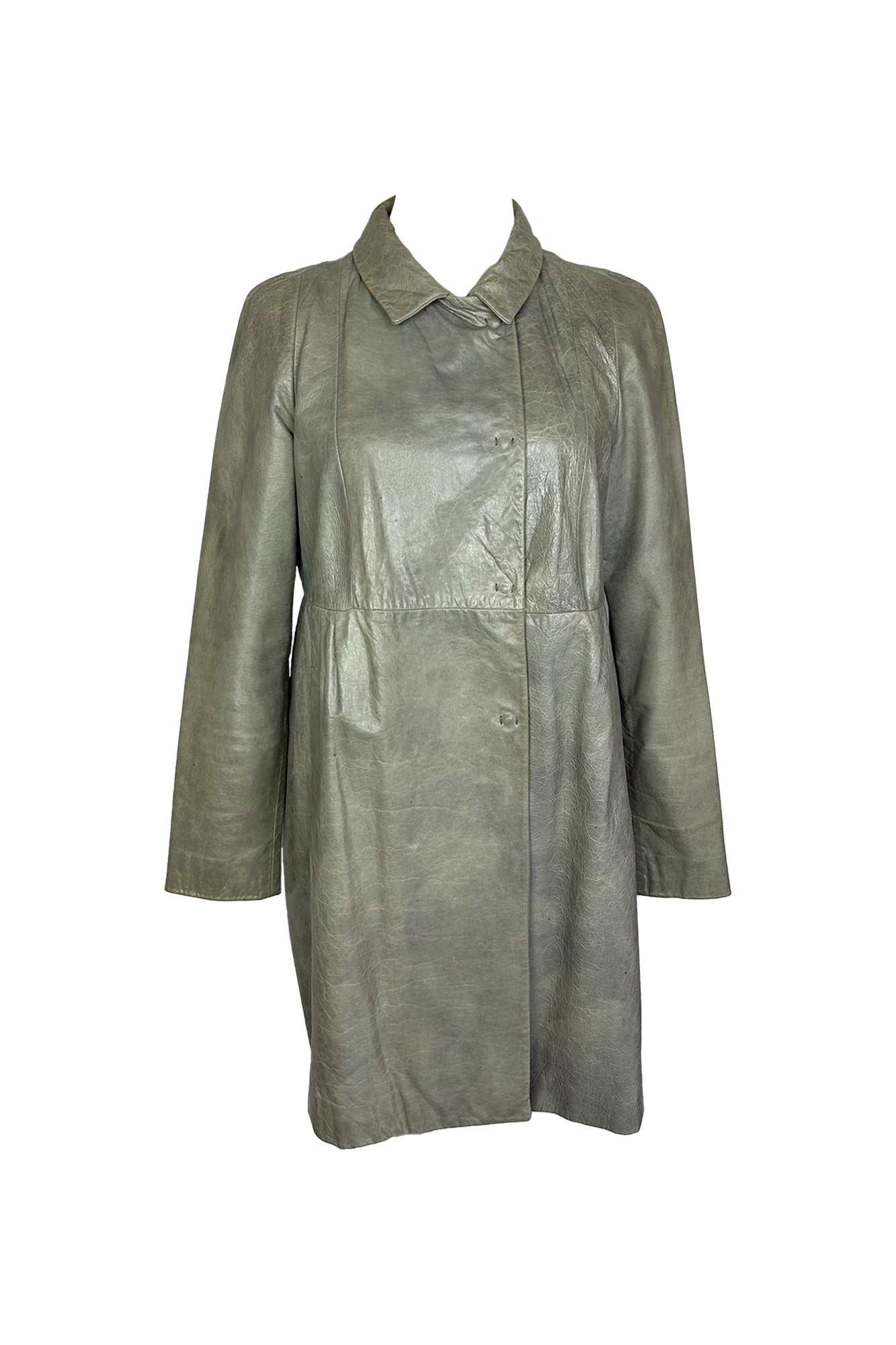 MIU MIU 2000S LEATHER COAT