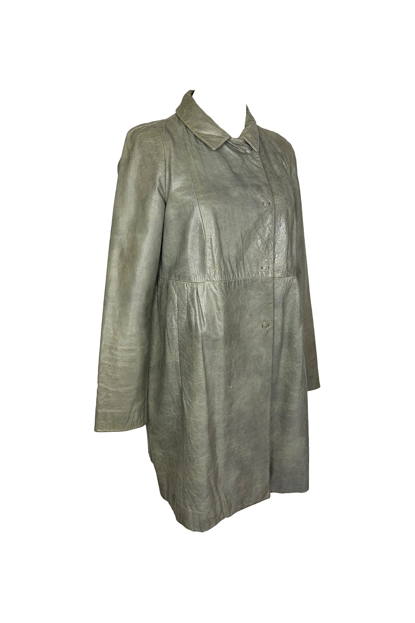 MIU MIU 2000S LEATHER COAT