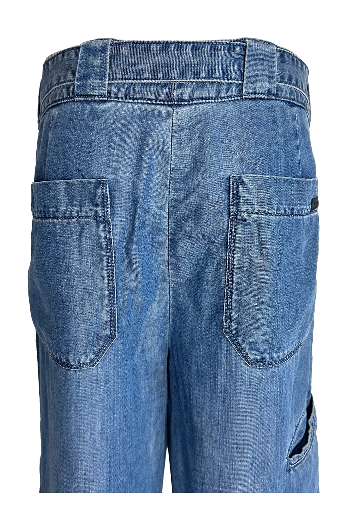 PRADA CRUISE 2011 NATURAL INDIGO LYOCELL TROUSERS