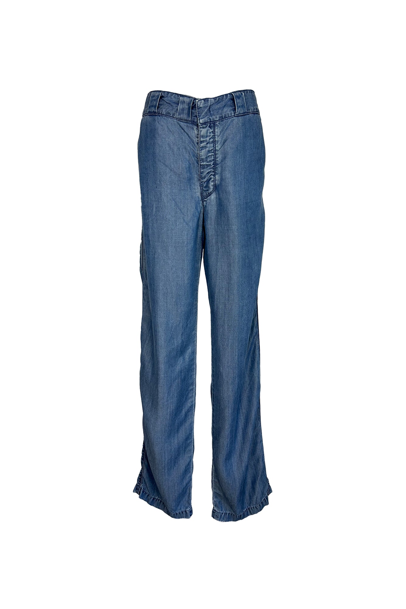 PRADA CRUISE 2011 NATURAL INDIGO LYOCELL TROUSERS