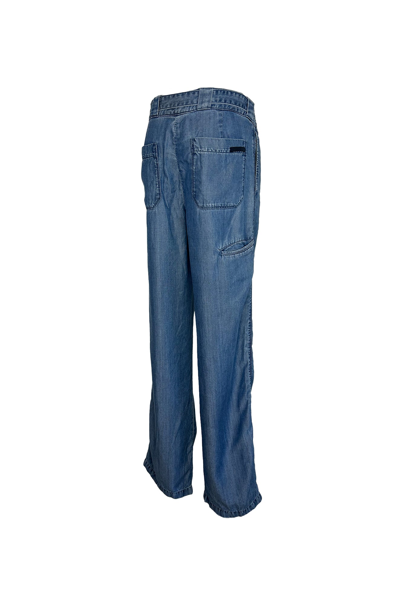 PRADA CRUISE 2011 NATURAL INDIGO LYOCELL TROUSERS