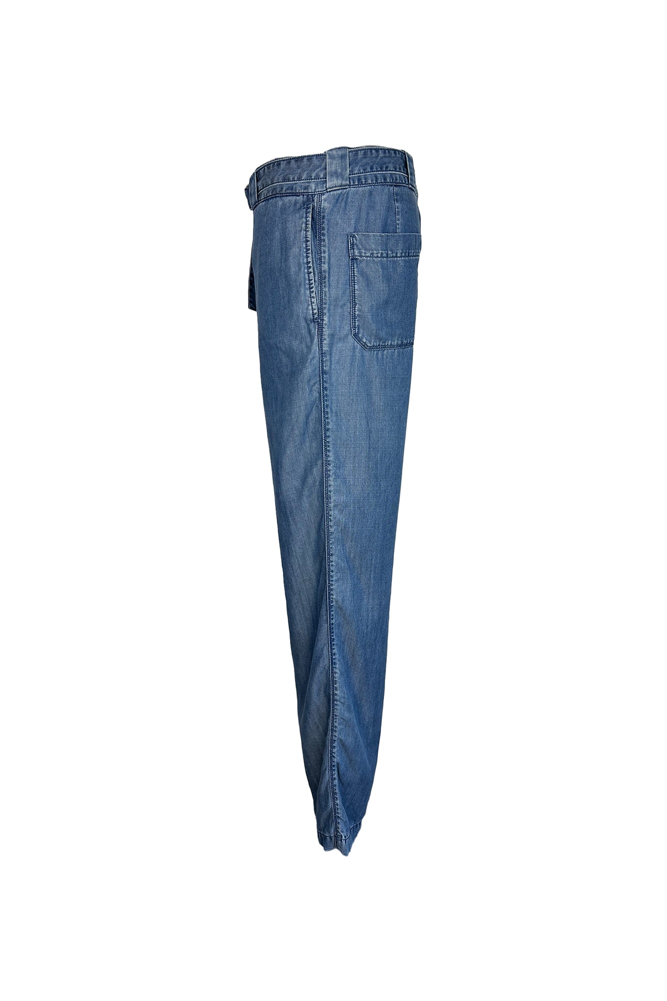 PRADA CRUISE 2011 NATURAL INDIGO LYOCELL TROUSERS