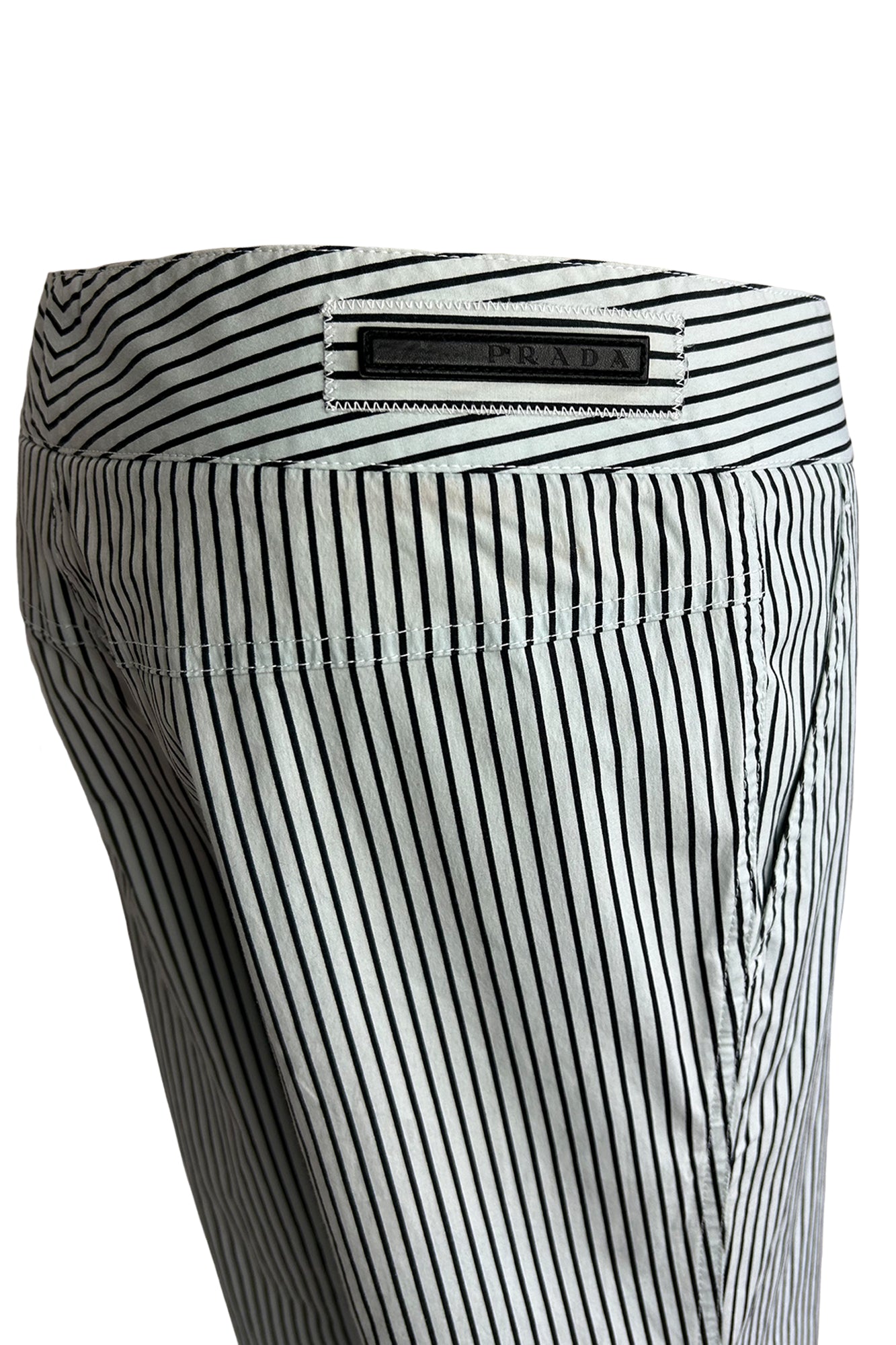 PRADA LINEA ROSSA 2000S STRIPED TROUSERS