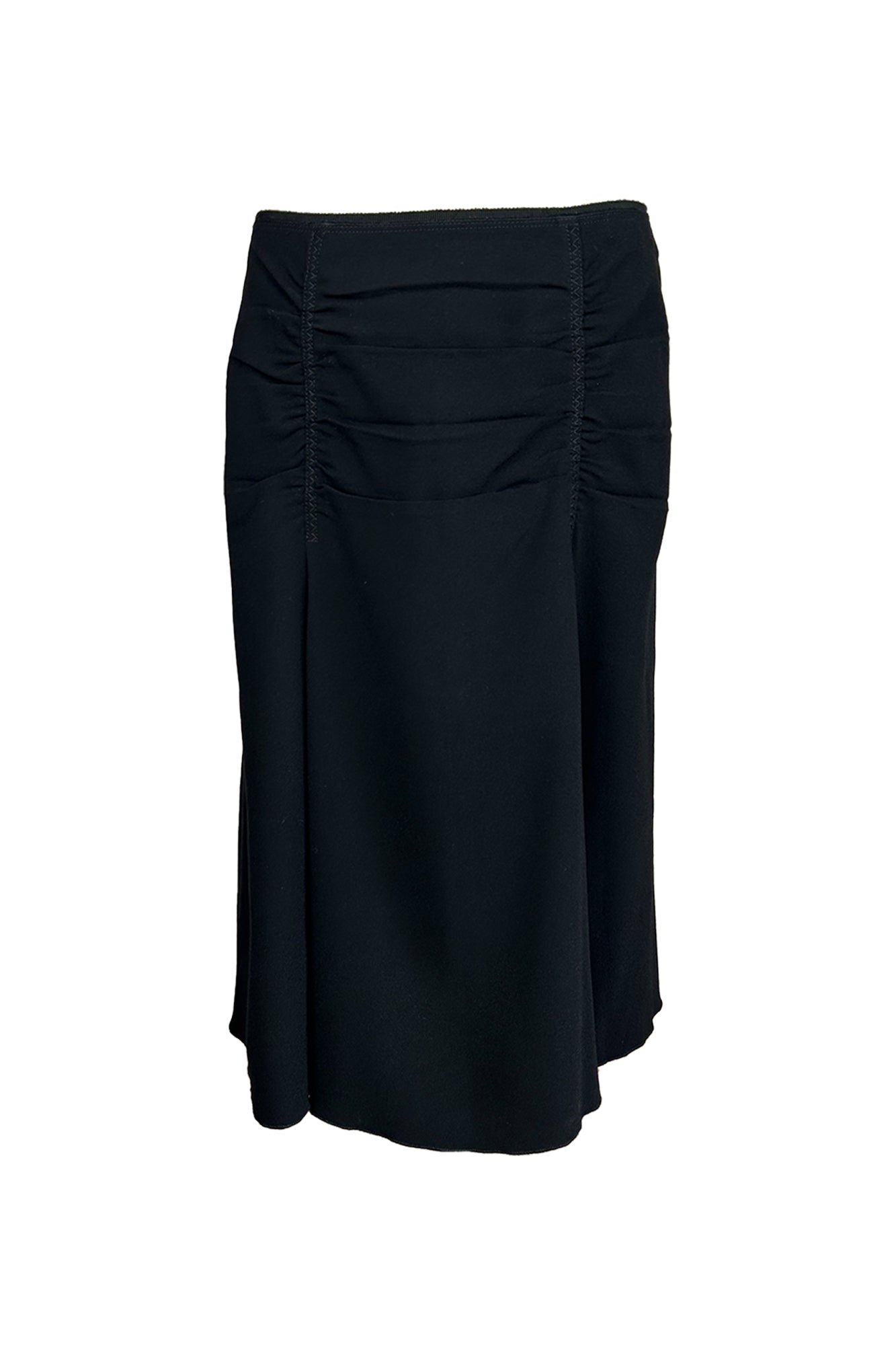 PRADA 2000S PLEATED MERMAID SKIRT