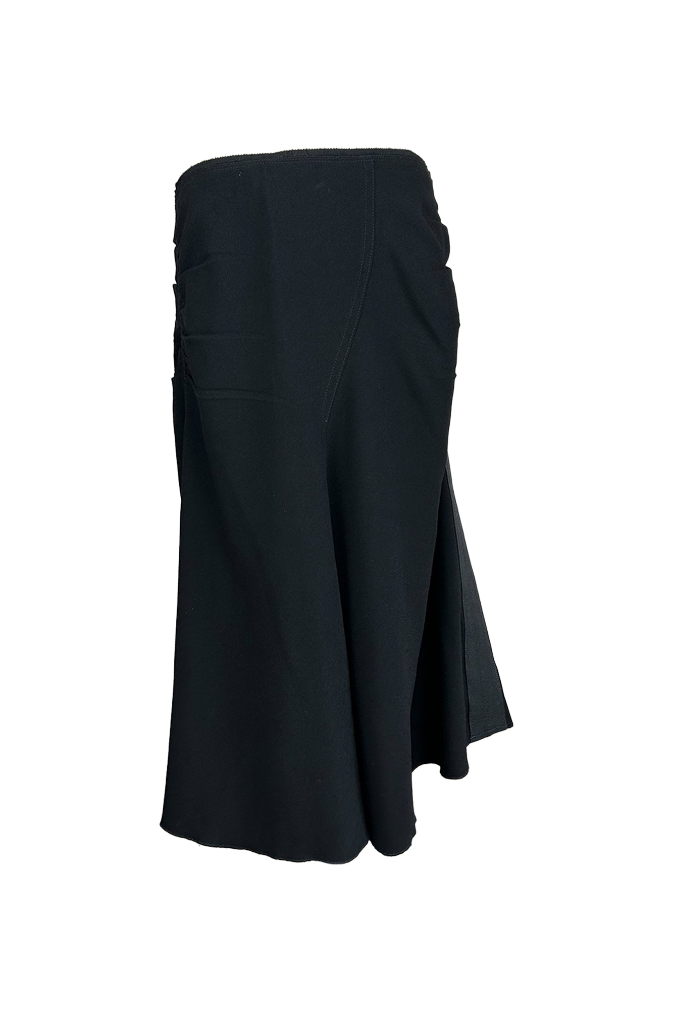 PRADA 2000S PLEATED MERMAID SKIRT