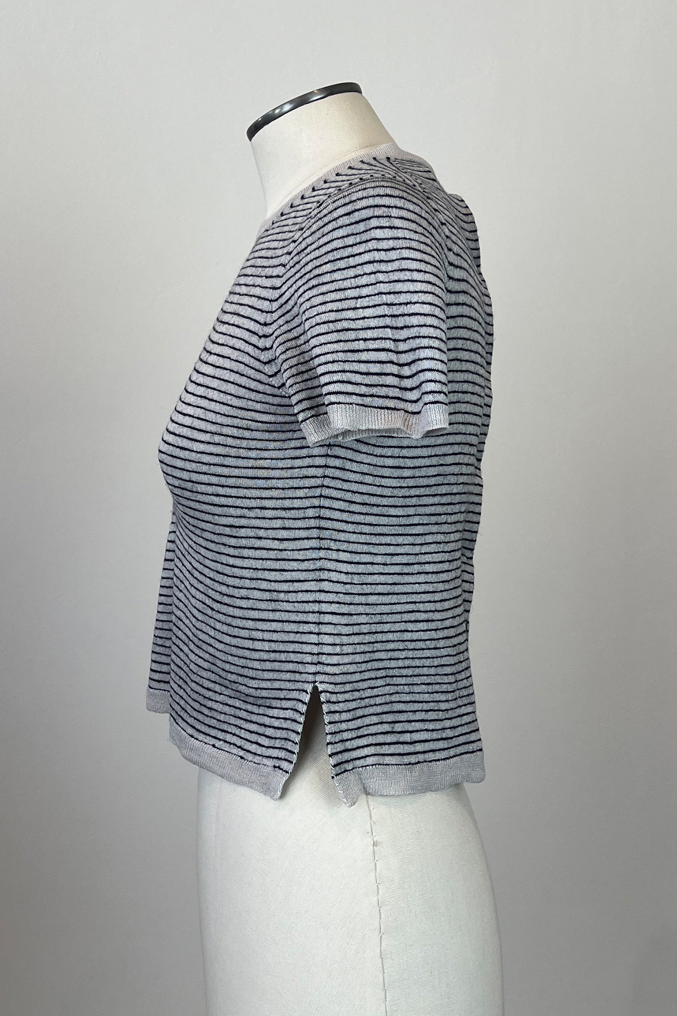 2000S PRADA STRIPED CROPPED TOP
