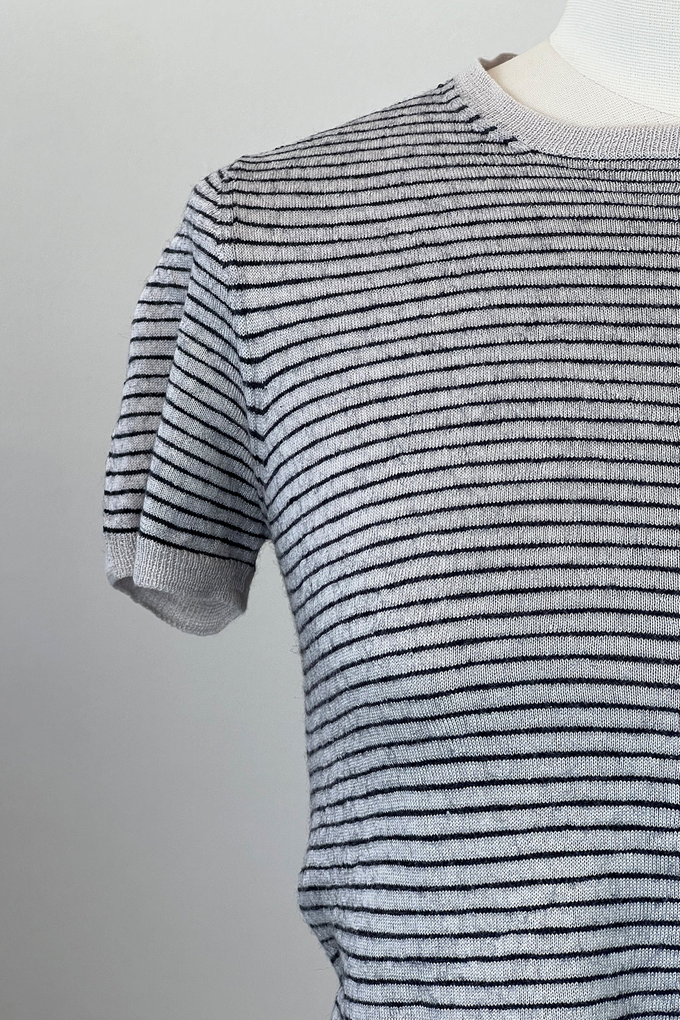 2000S PRADA STRIPED CROPPED TOP
