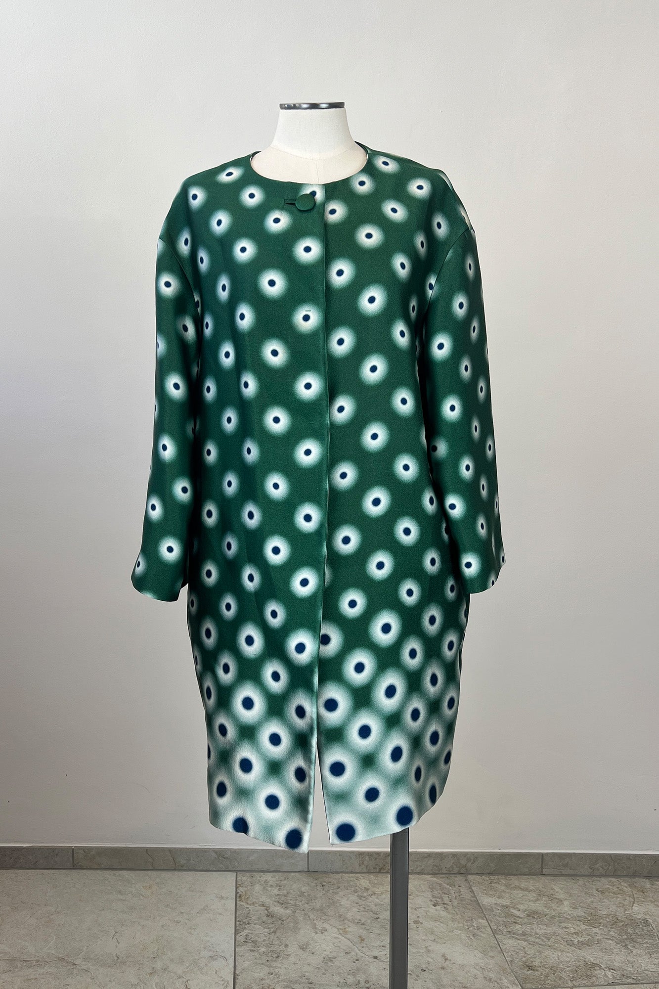 2010S PRADA COAT ABSTRACT PRINT