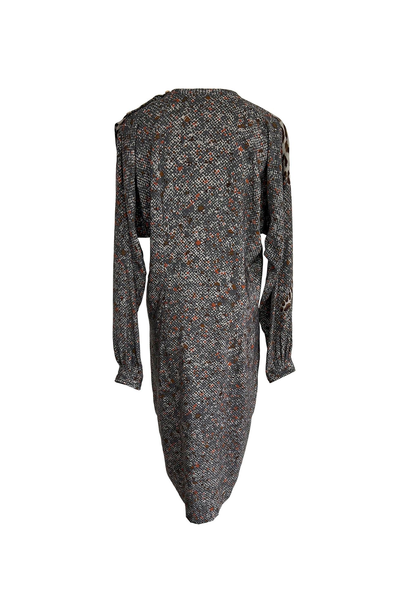 1980S ABSTRACT PRINT SILK DRESS