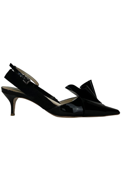 DELPOZO 2010S PATENT LEATHER KITTEN HEELS