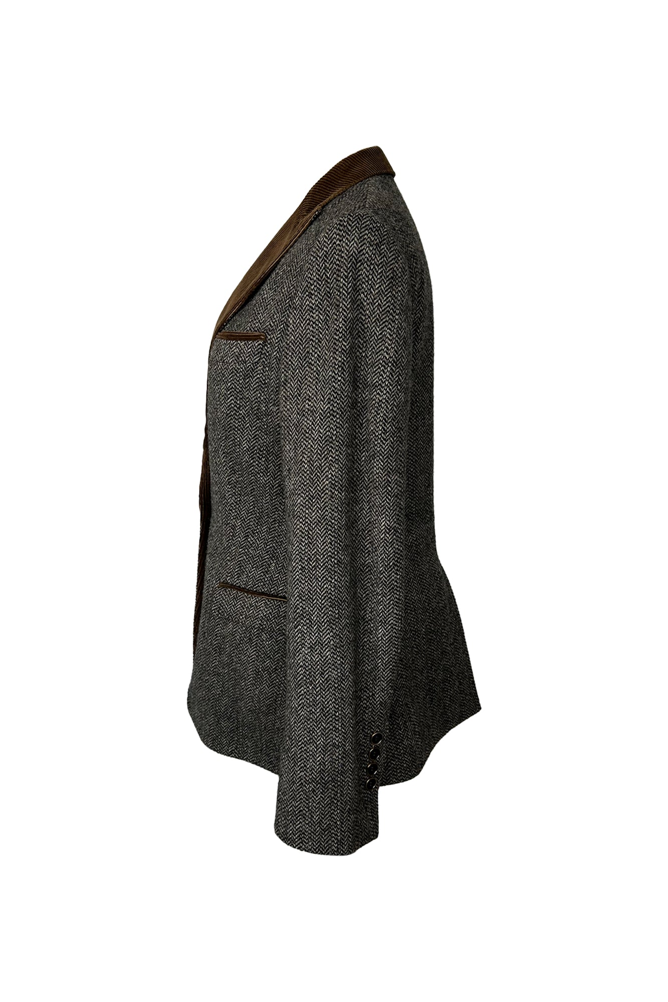 DOLCE & GABANNA 1990S HERRINGBONE TWEED BLAZER