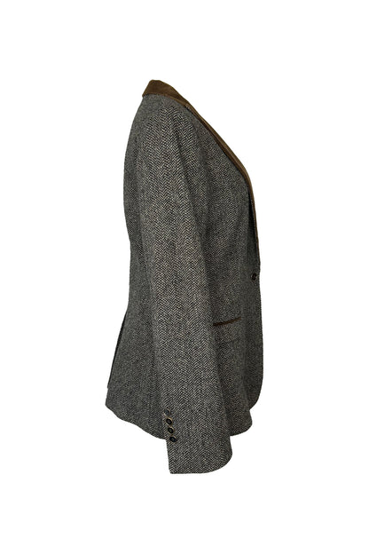 DOLCE & GABANNA 1990S HERRINGBONE TWEED BLAZER