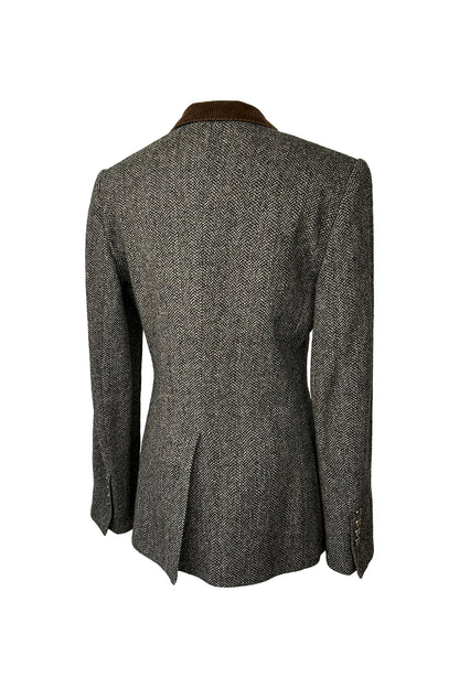 DOLCE & GABANNA 1990S HERRINGBONE TWEED BLAZER