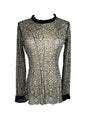 JEAN PAUL GAULTIER 1990S PAISLEY PRINT MESH TOP