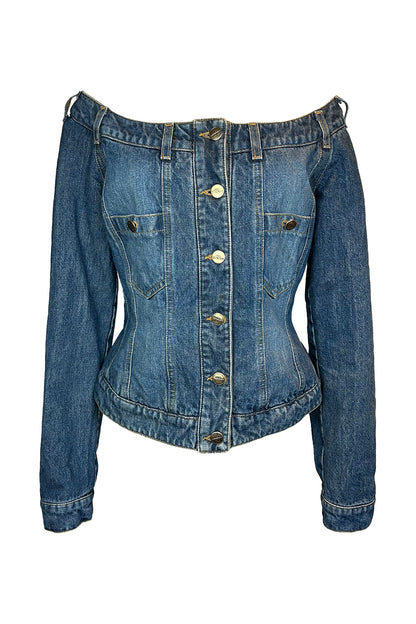 LUISA SPAGNOLI 2000S DENIM CORSET JACKET