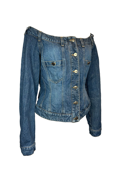 LUISA SPAGNOLI 2000S DENIM CORSET JACKET