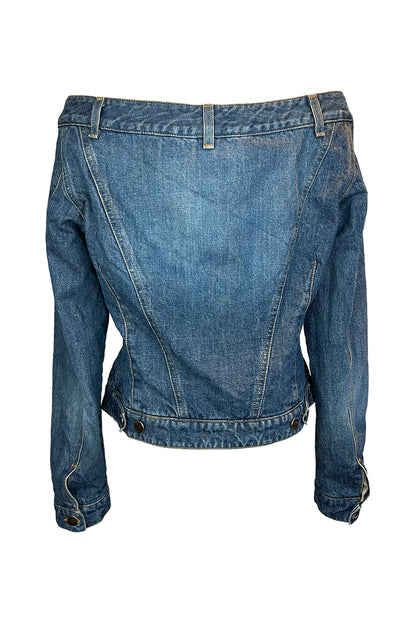 LUISA SPAGNOLI 2000S DENIM CORSET JACKET