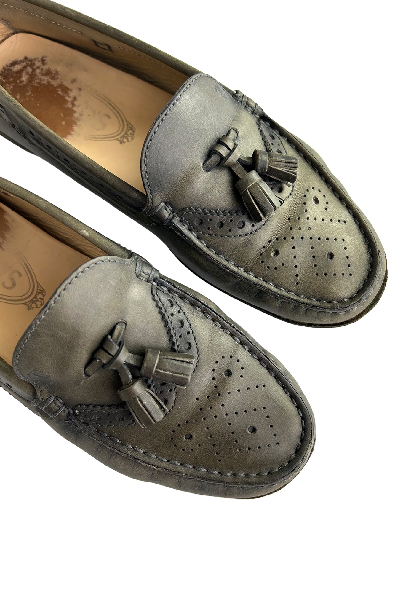 TOD'S OLIVE LOAFERS
