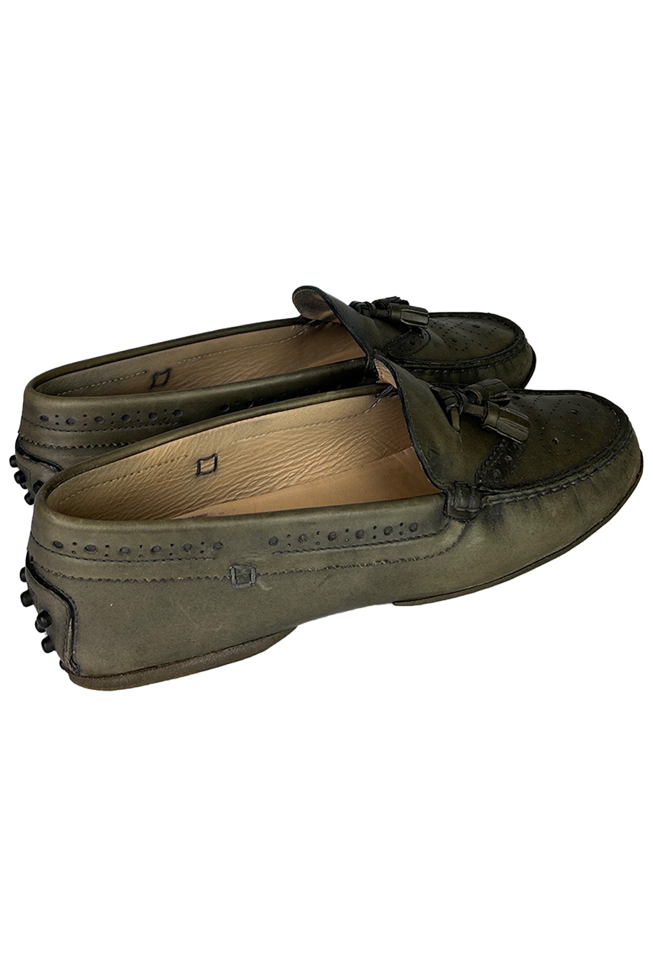 TOD'S OLIVE LOAFERS
