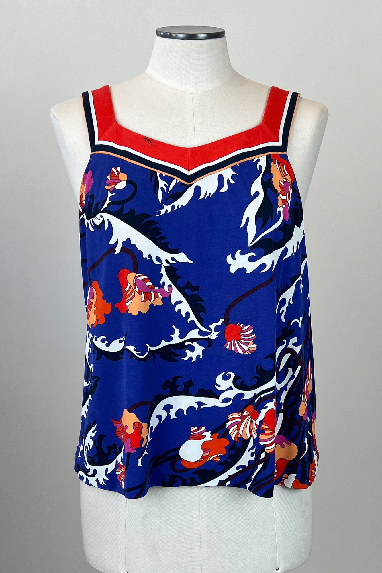 2010S EMILIO PUCCI ABSTRACT TANK TOP