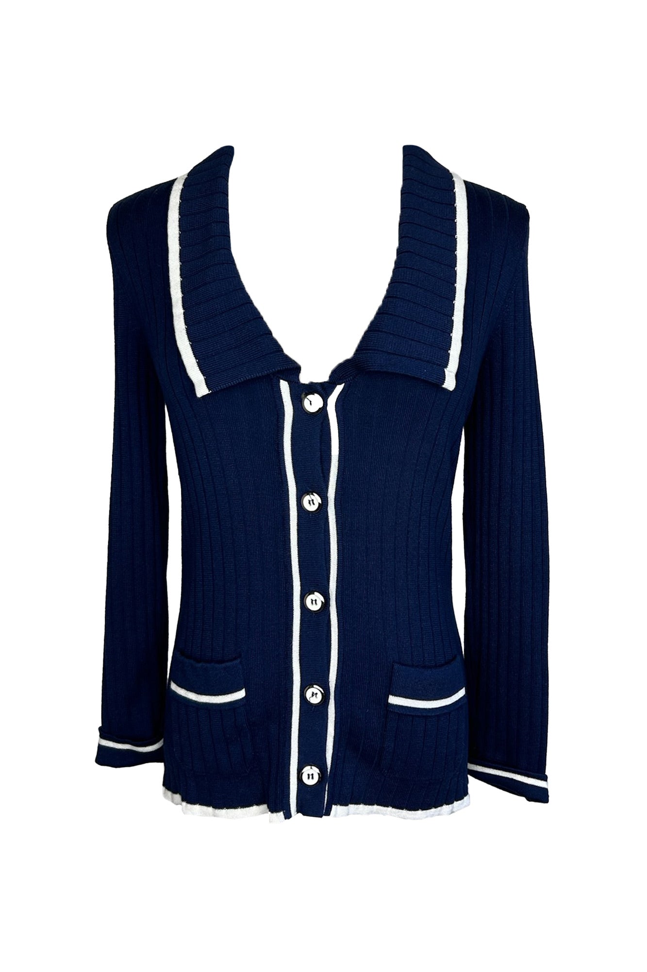 LUISA SPAGNOLI 2010S NAVY CARDIGAN