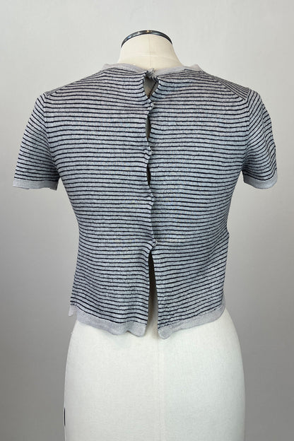 2000S PRADA STRIPED CROPPED TOP